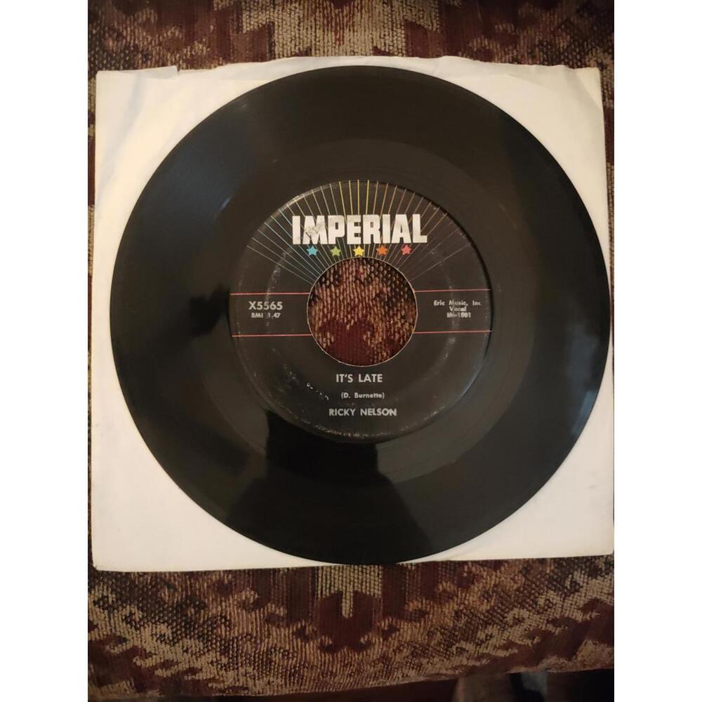 Vintage Vinyl- Ricky Nelson - it's late - 45 rpm